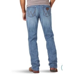 Wrangler Retro Relaxed Boot Cut Jeans Mens 36x38 Medium Wash Cotton Denim